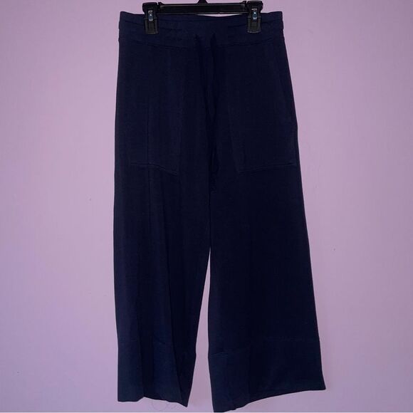Quince Size XS Modal Sweatpants Wide Leg Crop Navy Pull On - Picture 1 of 8